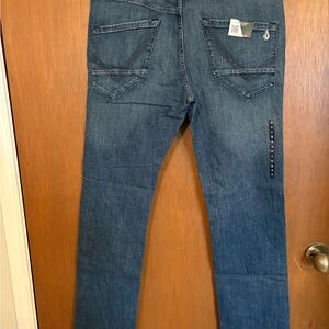 Volcom Men's Dark Blue Slim Straight Jeans